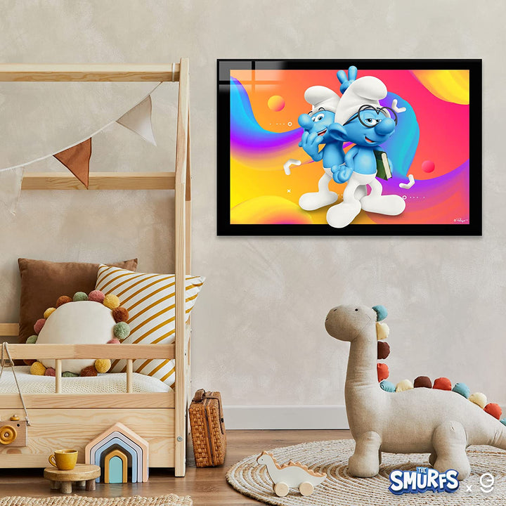The Smurfs Acrylic Frame Modern Wall Art - EGD X The Smurfs Series - Prime Collection - Interior Design - Acrylic Wall Art - Picture Photo Printing Artwork - Multiple Size Options (EGDTS027) - egraphicstore