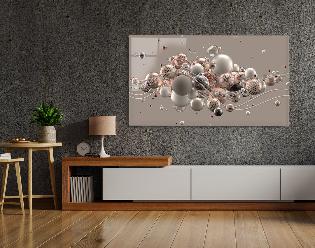 Acrylic Modern Wall Gray Balls - Spheres Series - Acrylic Wall Art - Picture Photo Printing Artwork - Multiple Size Options - egraphicstore