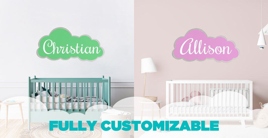 Personalized Claud Acrylic Name | Multiple Size Options | Name Nursery Wall Decor | Mural Wall Deor for Home Children's Bedroom - egraphicstore