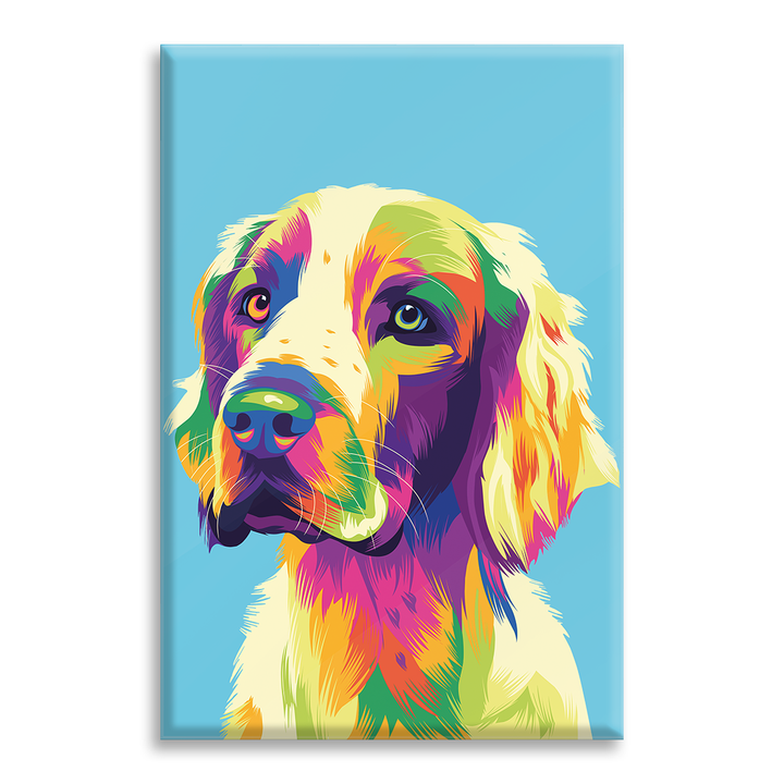 Acrylic Glass Frame Modern Wall Art Colorful Puppy - Abstract Animals Series - Interior Design - Acrylic Wall Art - Picture Photo Printing Artwork - Multiple Size Options - egraphicstore