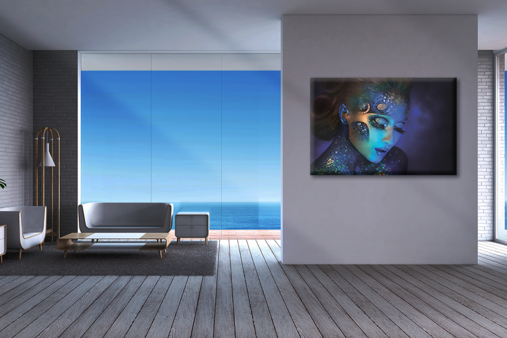 Acrylic Glass Frame Modern Wall Art Piscis Makeup - Body Art Series - Interior Design - Acrylic Wall Art - Picture Photo Printing Artwork - Multiple Size Options - egraphicstore