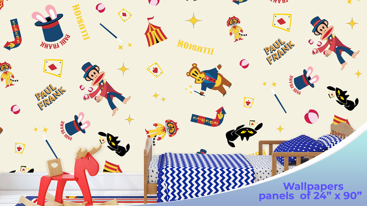 Paul Frank Peel and Stick Wallpaper - EGD X Paul Frank Series - Prime Collection - Theme Wallpaper Mural for Interior Design (EGDPF009) - egraphicstore