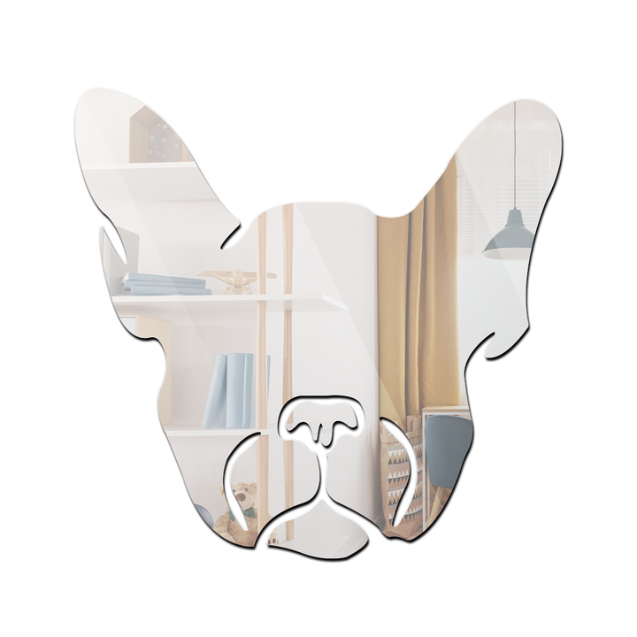 Dog Shaped Mirror Wall Decor - Wall Mirror Mounted Decorative - Mirror for Bathroom Vanity, Living Room or Bedroom - Interior Design - Multiple Size Options - Support With Double-Sided Tape ( - egraphicstore