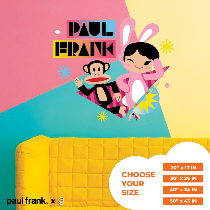 Paul Frank Peel and Stick Wall Decal - EGD X Paul Frank Series - Prime Collection - Baby Girl or Boy - Nursery Wall Decal for Baby Room Decorations - Mural Wall Decal Sticker (EGDPF005) - egraphicstore