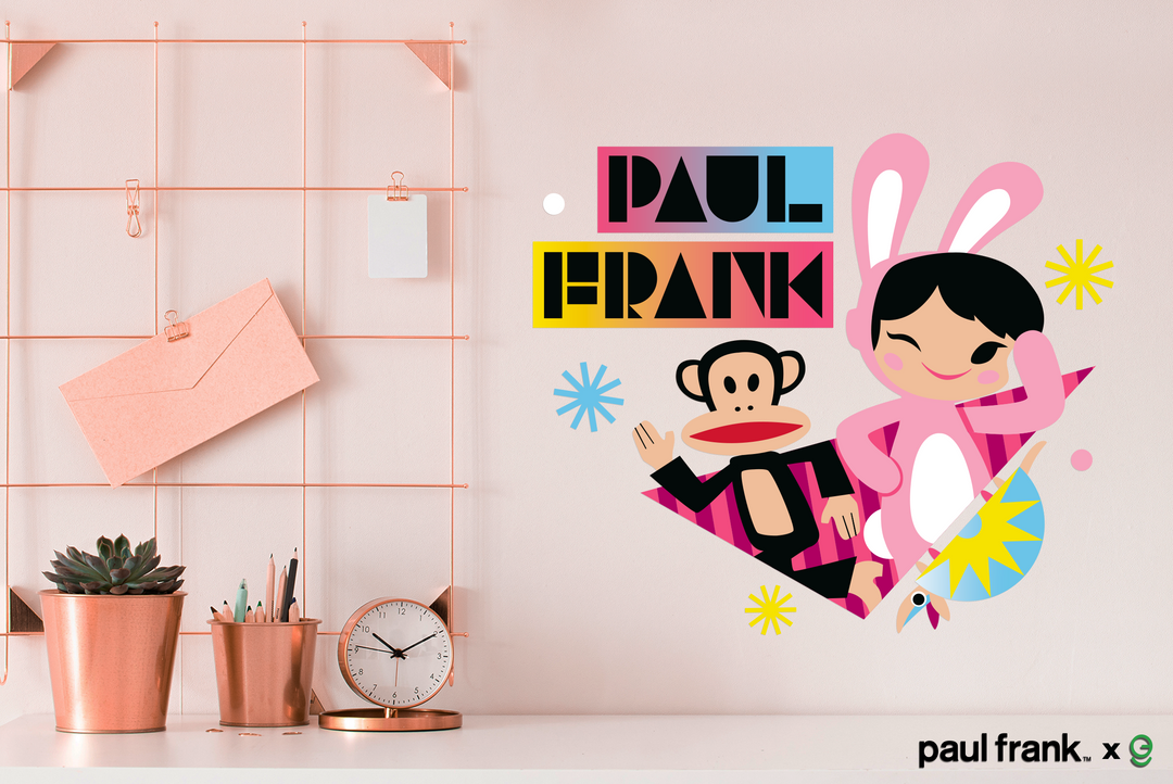 Paul Frank Peel and Stick Wall Decal - EGD X Paul Frank Series - Prime Collection - Baby Girl or Boy - Nursery Wall Decal for Baby Room Decorations - Mural Wall Decal Sticker (EGDPF005) - egraphicstore