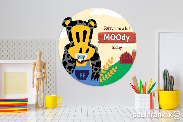 Paul Frank Monkey in PVC - EGD X Paul Frank Series - Prime Collection - PVC Home Decor Interior Design - Support with Double-Sided Tape - Multiple Size Options (EGDPF017) - egraphicstore