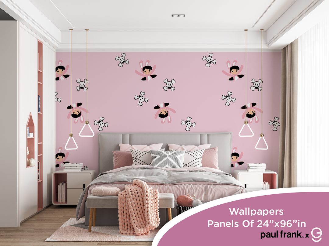 Paul Frank Peel and Stick Wallpaper - EGD X Paul Frank Series - Prime Collection - Theme Wallpaper Mural for Interior Design (EGDPF013) - egraphicstore