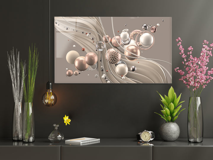 Acrylic Modern Wall Latte Balls - Spheres Series - Acrylic Wall Art - Picture Photo Printing Artwork - Multiple Size Options - egraphicstore