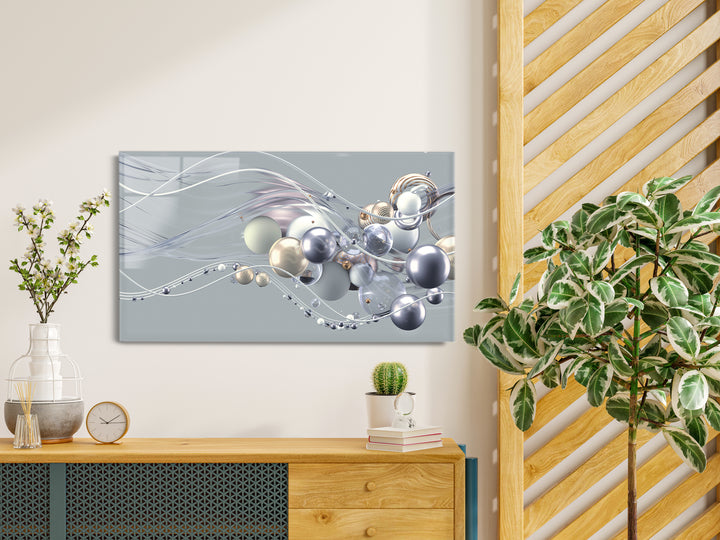 Acrylic Modern Wall Cold Color Palette Balls - Spheres Series - Acrylic Wall Art - Picture Photo Printing Artwork - Multiple Size Options - egraphicstore