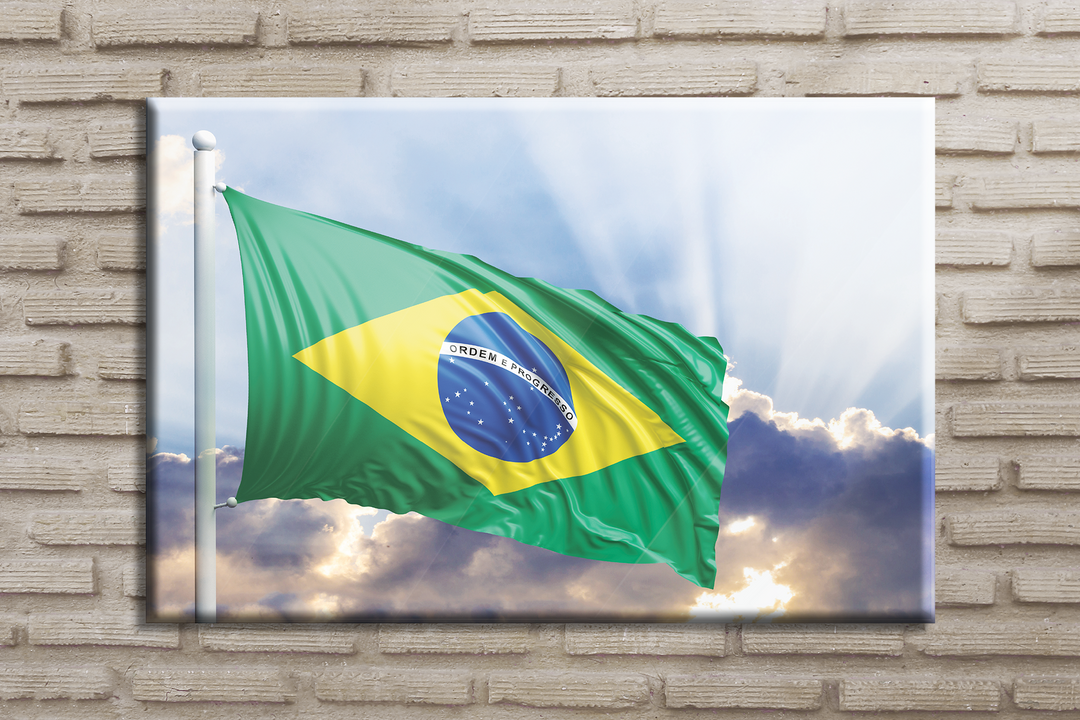 Acrylic Frame Modern Wall Art Brazil - Country Flags Series - Interior Design - Acrylic Wall Art - Picture Photo Printing Artwork - Multiple Size Options - egraphicstore