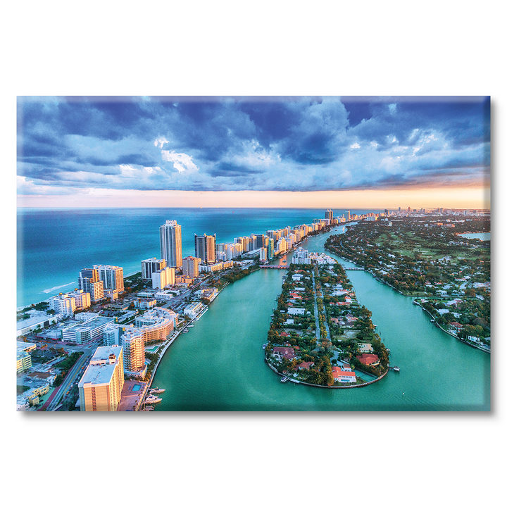 Acrylic Glass Frame Modern Wall Art Miami Beach - Tourist Sites Series - Interior Design - Acrylic Wall Art - Picture Photo Printing Artwork - Multiple Size Options - egraphicstore
