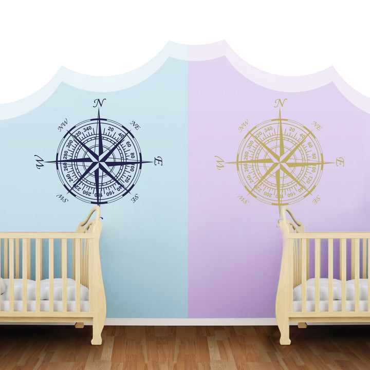 Stunning Compass Rose Wall Decal - egraphicstore