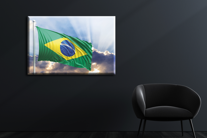 Acrylic Frame Modern Wall Art Brazil - Country Flags Series - Interior Design - Acrylic Wall Art - Picture Photo Printing Artwork - Multiple Size Options - egraphicstore