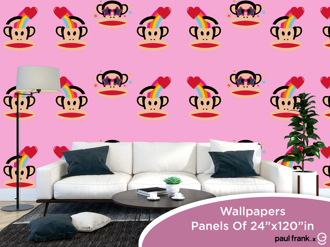 Paul Frank Peel and Stick Wallpaper - EGD X Paul Frank Series - Prime Collection - Theme Wallpaper Mural for Interior Design (EGDPF015) - egraphicstore