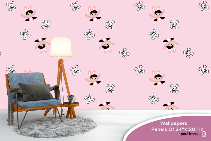 Paul Frank Peel and Stick Wallpaper - EGD X Paul Frank Series - Prime Collection - Theme Wallpaper Mural for Interior Design (EGDPF013) - egraphicstore