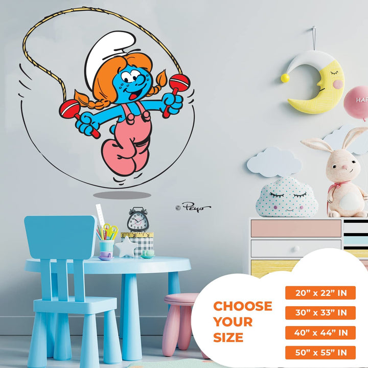 The Smurfs Wall Decal - EGD X The Smurfs Series - Prime Collection - Baby Girl or Boy - Nursery Wall Decal for Baby Room Decorations - Mural Wall Decal Sticker (EGDTS012) - egraphicstore