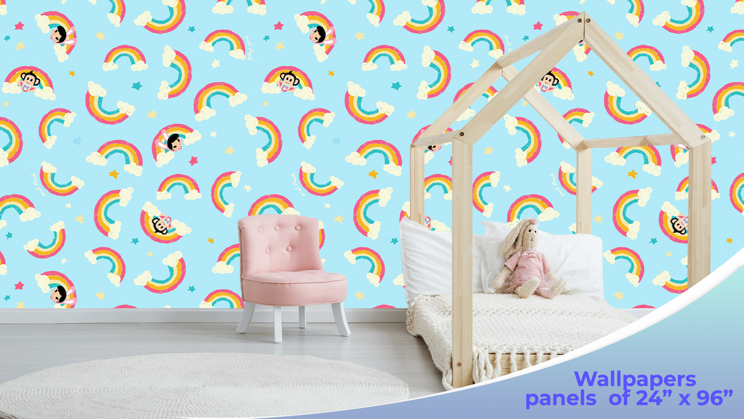 Paul Frank Peel and Stick Wallpaper - EGD X Paul Frank Series - Prime Collection - Theme Wallpaper Mural for Interior Design (EGDPF008) - egraphicstore