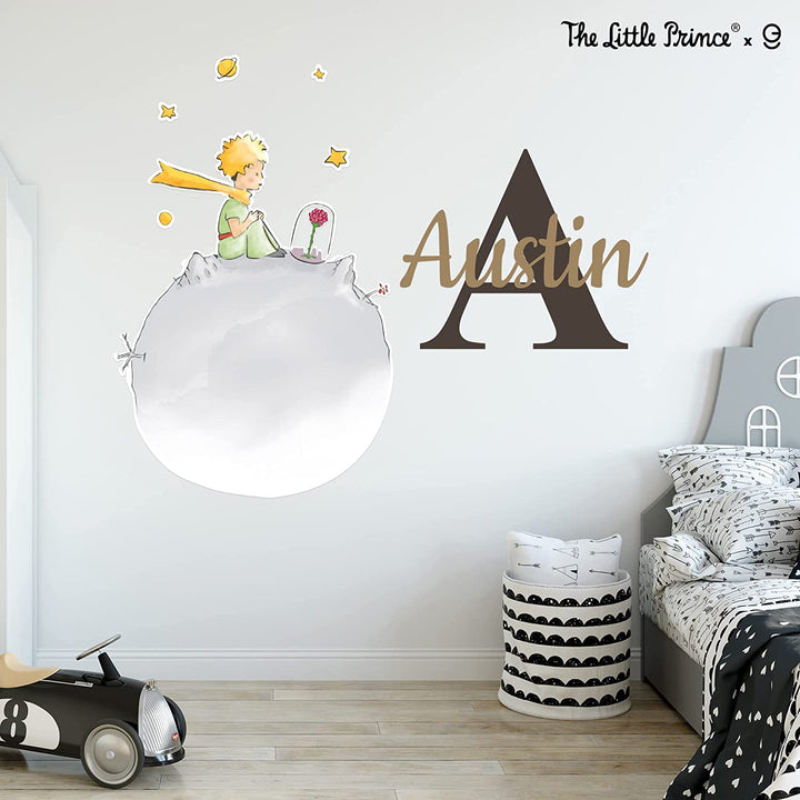 Custom Name & Initial The Little Prince Wall Decal - EGD X The Little Prince Series - Nursery Wall Decal Decorations (EGDLP024) - egraphicstore