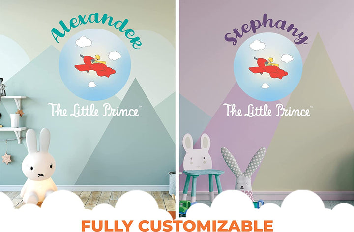 Custom Name The Little Prince Wall Decal - EGD X The Little Prince Series - Prime Collection - Baby Girl or Boy - Nursery Wall Decal for Baby Room Decorations - Mural Wall Decal Sticker (EGDL - egraphicstore
