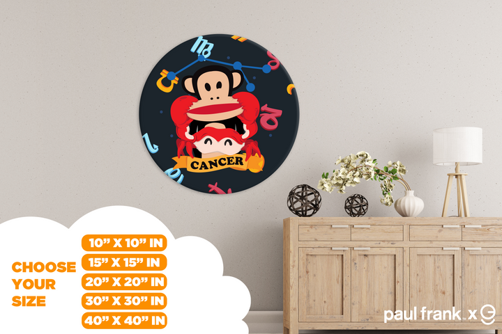 Paul Frank Zodiac Signs in PVC - EGD X Paul Frank Series - Prime Collection - PVC Home Decor Interior Design - Support with Double-Sided Tape - Multiple Size Options (EGDPF016) - egraphicstore
