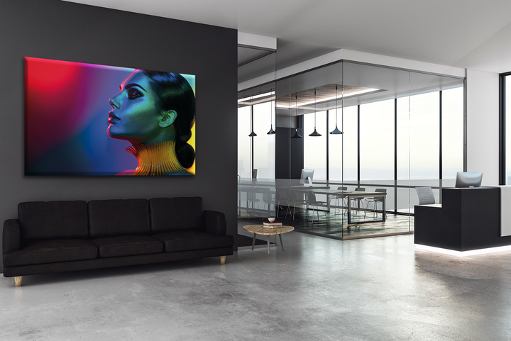 Acrylic Glass Frame Modern Wall Art Woman In Profile - Body Art Series - Interior Design - Acrylic Wall Art - Picture Photo Printing Artwork - Multiple Size Options - egraphicstore