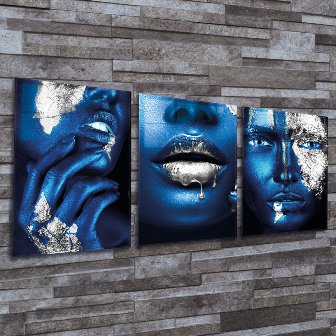 Acrylic Modern Wall Art Set Of 3 Faces - Portrait Series - Acrylic Wall Art - Picture Photo Printing Artwork - Multiple Size Options - egraphicstore