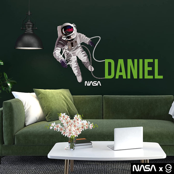 Custom Name NASA Wall Decal - EGD X NASA Series - Prime Collection - Wall Decal for Room Decorations - Mural Wall Decal Sticker (EGDNASA008) - egraphicstore