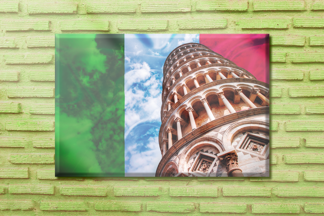 Acrylic Frame Modern Wall Art Italy - Country Flags Series - Interior Design - Acrylic Wall Art - Picture Photo Printing Artwork - Multiple Size Options - egraphicstore