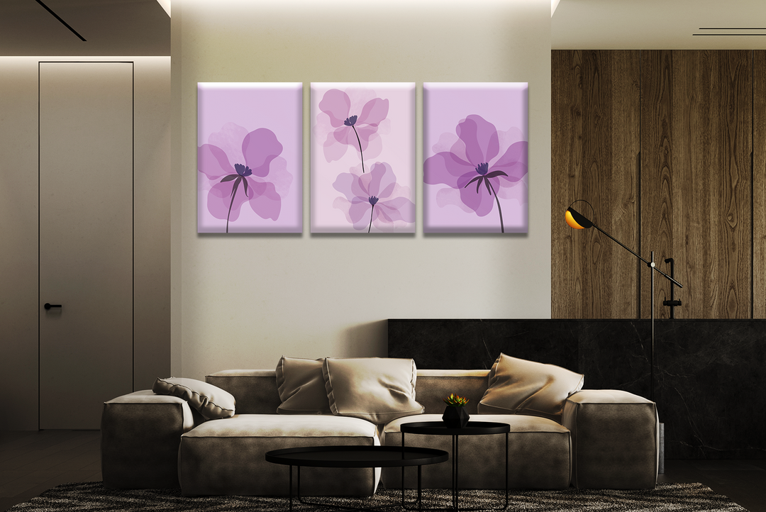Acrylic Frame Modern Wall Art Set of 3 - Abstract Illustrations Series - Interior Design - Acrylic Wall Art - Picture Photo Printing Artwork - Multiple Size Options (IABS 010) - egraphicstore