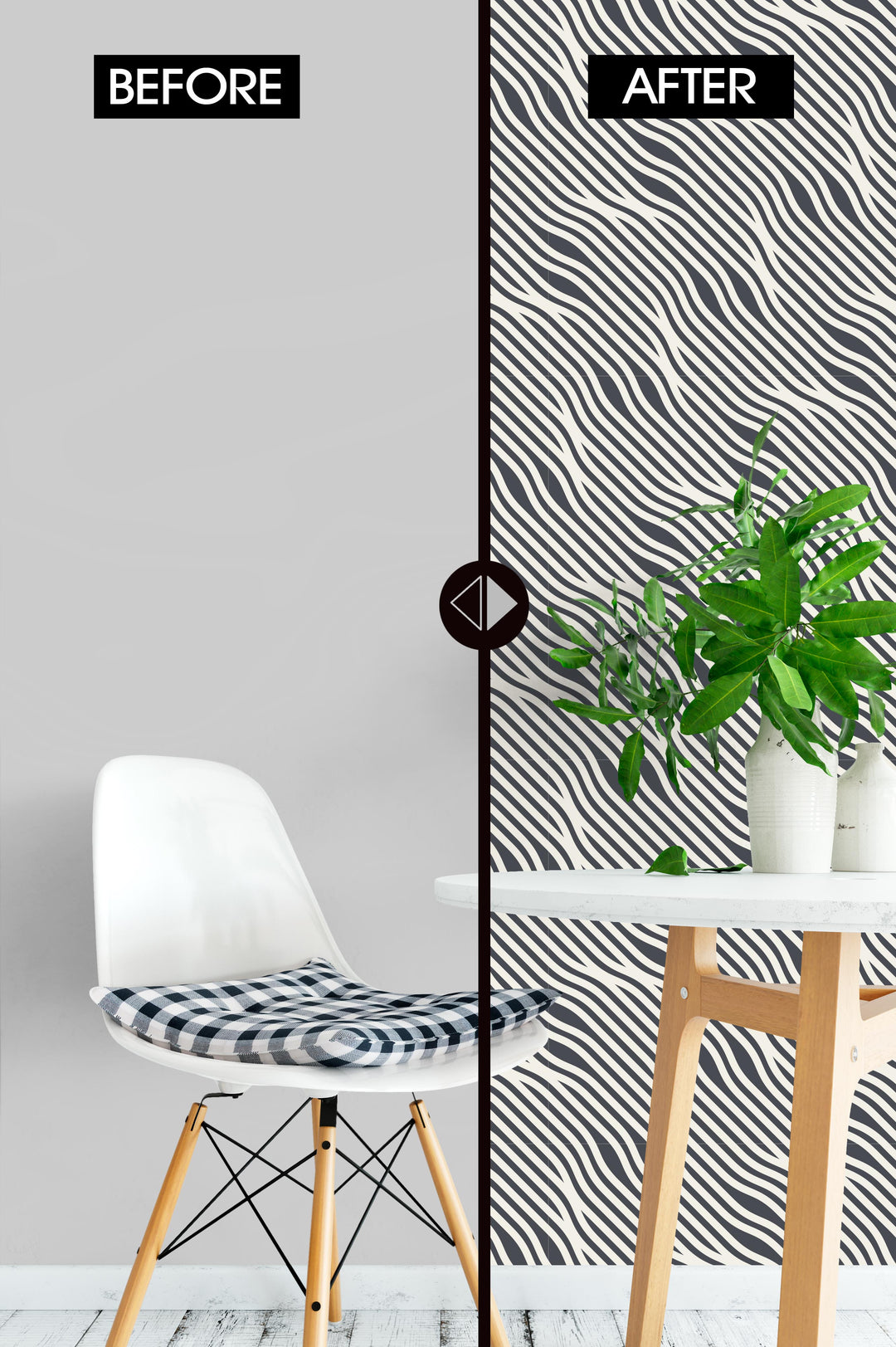 Zebra lines wall Wallpaper (R985) - egraphicstore
