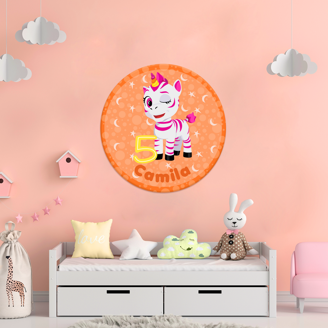 Personalized Aliel Zoonicorn Backdrop and Birthday Centerpiece Table Sign in PVC - EGD X Zoonicorn Series - PVC - Support with Double-Sided Tape (EGDZOO033) - egraphicstore