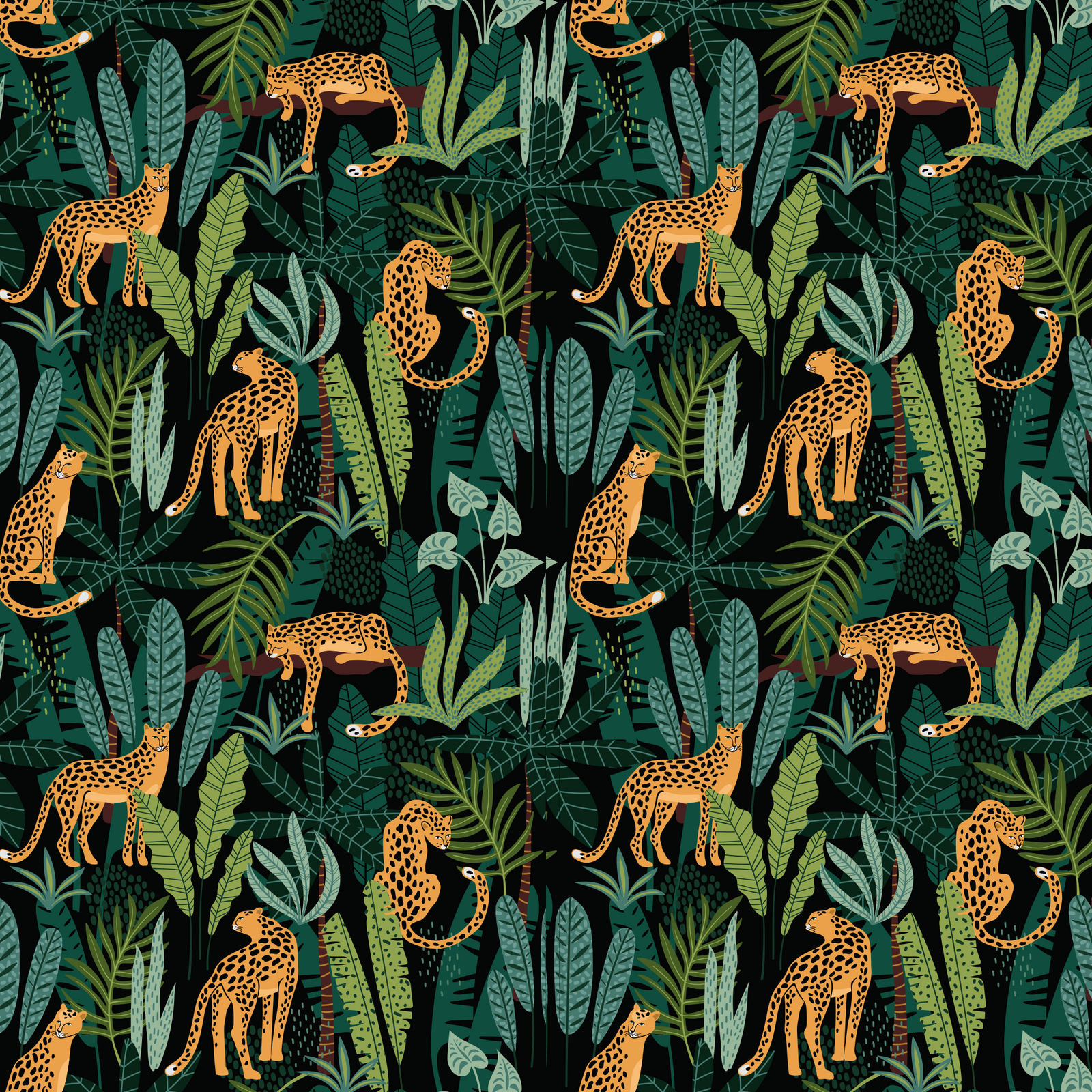 Animal Print in Exotic Jungle Wallpaper R10