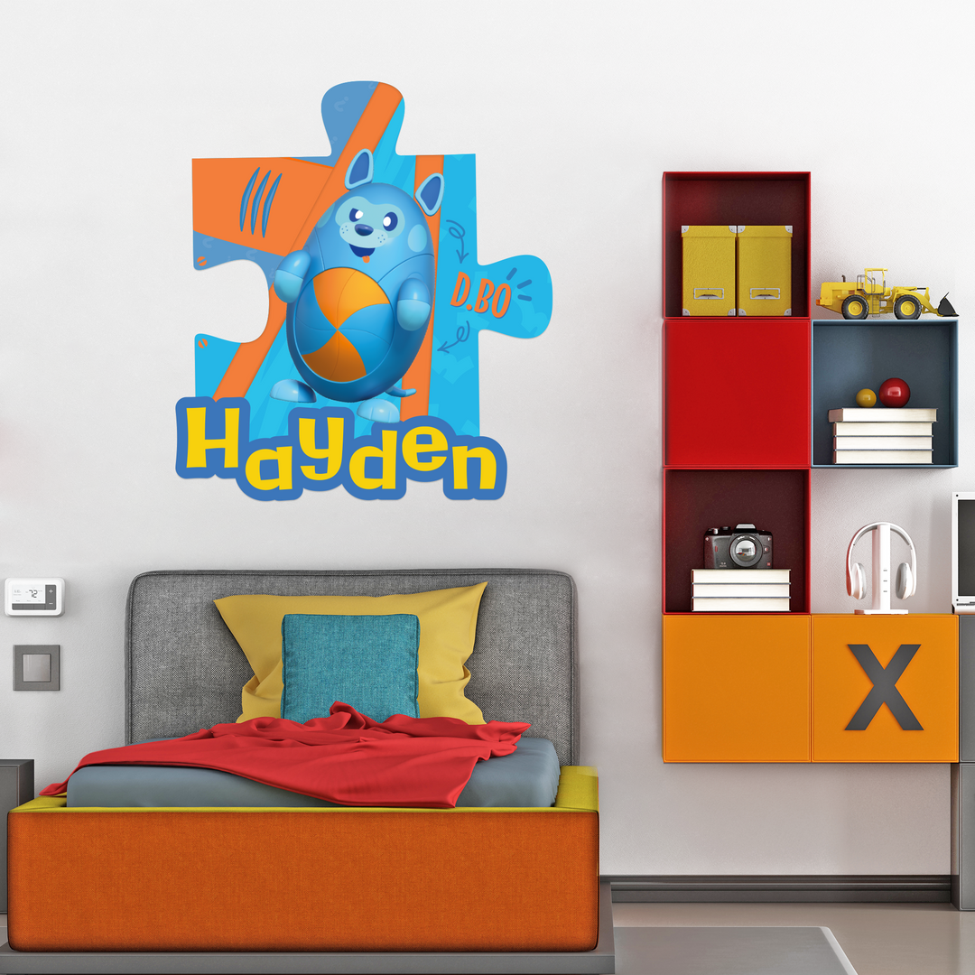 Multiple Font Custom Name Blippi Kids Wall Decal - EGD X Blippi Series - Prime Collection - Wall Decal for Room Decorations - Mural Wall Decal Sticker (EGDBLI005) - egraphicstore