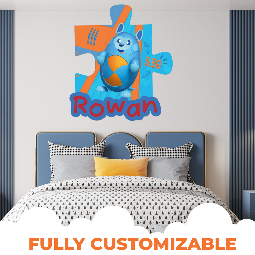 Multiple Font Custom Name Blippi Kids Wall Decal - EGD X Blippi Series - Prime Collection - Wall Decal for Room Decorations - Mural Wall Decal Sticker (EGDBLI005) - egraphicstore