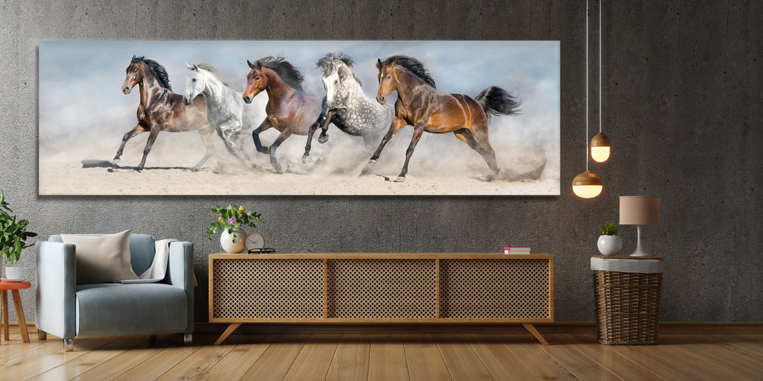 Acrylic Modern Wall Art Horse - Animals In The Wild Black and White Series - Modern Interior Design - Acrylic Wall Art - Picture Photo Printing Artwork - Multiple Size Options - egraphicstore