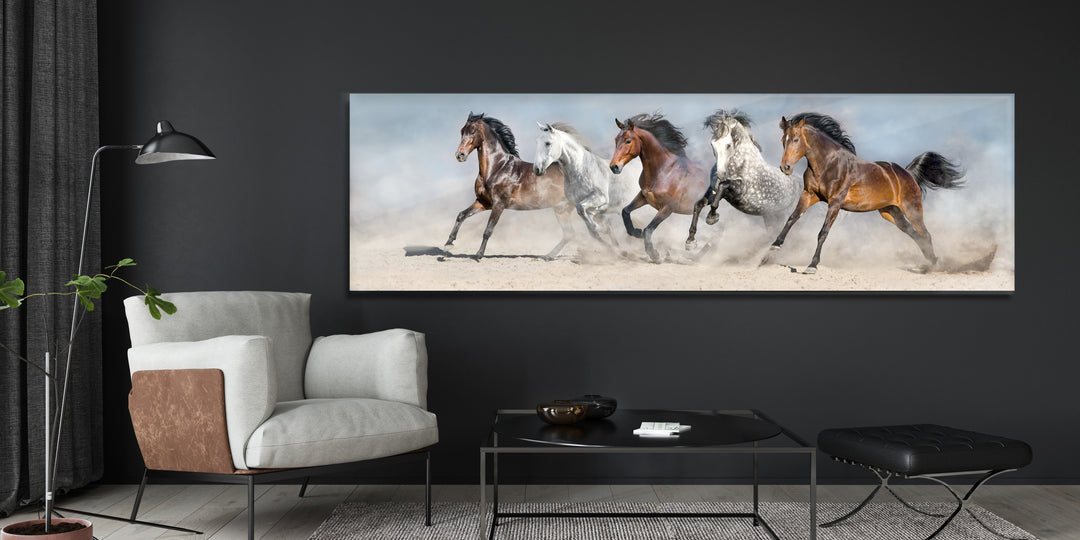 Acrylic Modern Wall Art Horse - Animals In The Wild Black and White Series - Modern Interior Design - Acrylic Wall Art - Picture Photo Printing Artwork - Multiple Size Options - egraphicstore