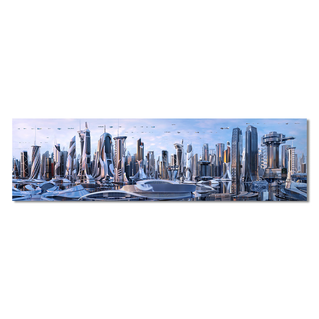 Acrylic Modern Wall Art Futurist City - Iconic World Cities Series - Modern Interior Design - Acrylic Wall Art - Picture Photo Printing Artwork - Multiple Size Options - egraphicstore