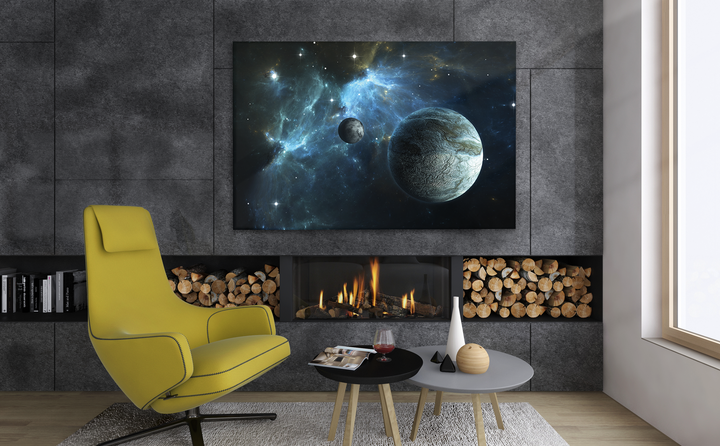Acrylic Glass Frame Modern Wall Art, Extrasolar Planet - Galaxy Series - Interior Design - Acrylic Wall Art - Picture Photo Printing Artwork - Multiple Size Options - egraphicstore