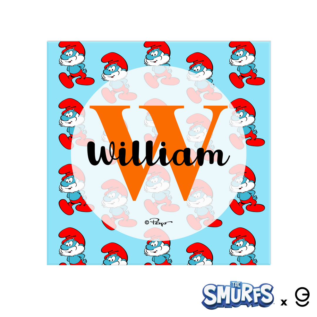 Custom Name & Initial The Smurfs in PVC - EGD X The Smurfs Series - Prime Collection - PVC Home Decor Interior Design - Support with Double-Sided Tape - Multiple Size Options (EGDTS019)