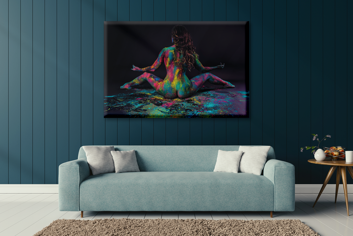 Acrylic Glass Frame Modern Wall Art, Woman Painted - Sensual Series - Interior Design - Acrylic Wall Art - Picture Photo Printing Artwork - Multiple Size Options - egraphicstore