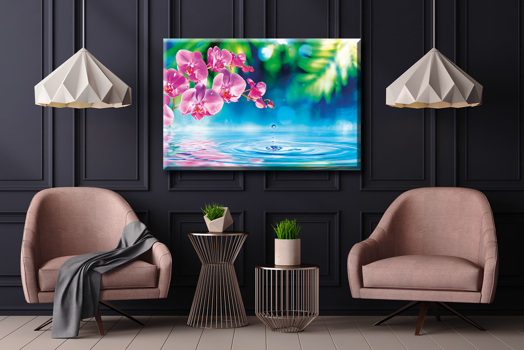 Acrylic Glass Frame Modern Wall Art Orchid - The Diversity Of Flowers Series - Interior Design - Acrylic Wall Art - Picture Photo Printing Artwork - Multiple Size Options - egraphicstore