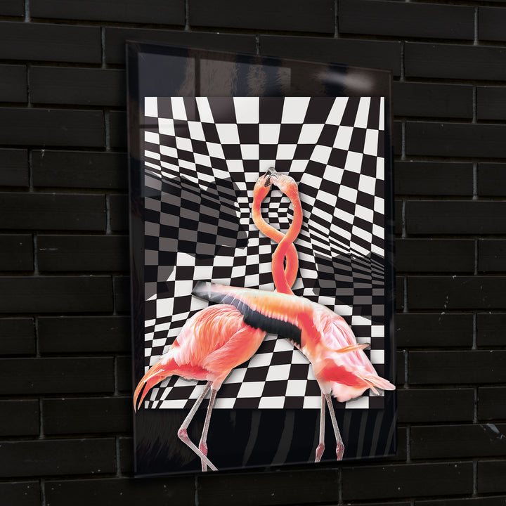 Acrylic Modern Art Flamingos Animal Series - Acrylic Wall Art NFT - Picture Photo Printing Artwork - Multiple Size Options - egraphicstore