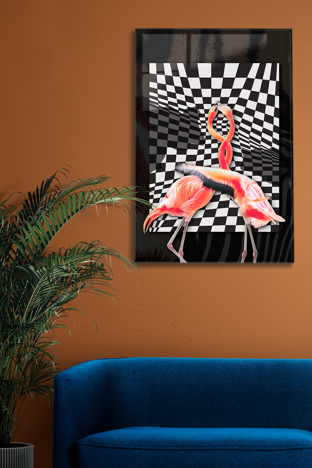 Acrylic Modern Art Flamingos Animal Series - Acrylic Wall Art NFT - Picture Photo Printing Artwork - Multiple Size Options - egraphicstore