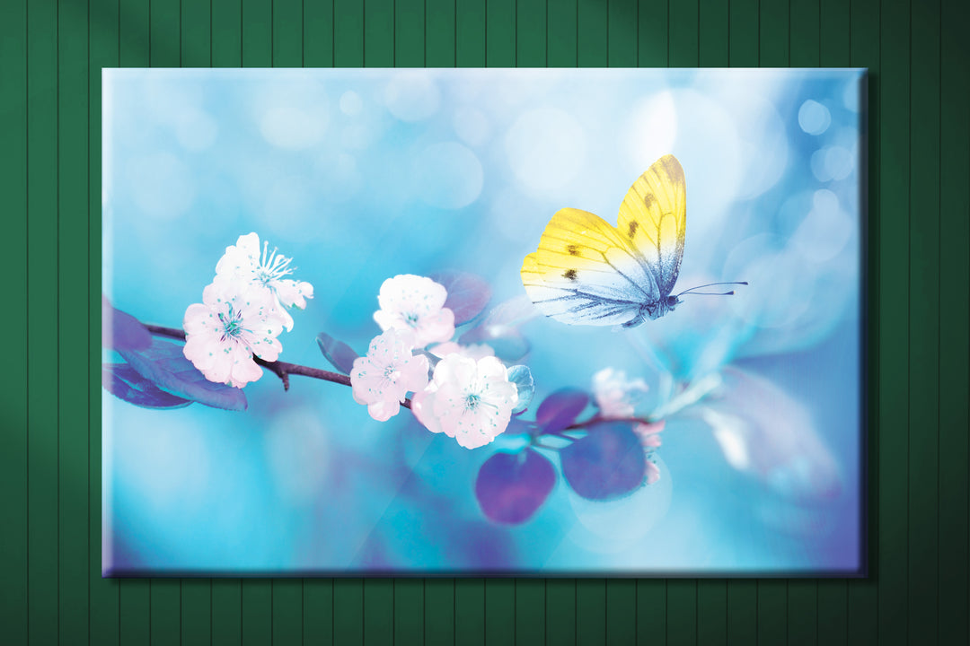 Acrylic Glass Frame Modern Wall Art Butterfly - The Diversity Of Flowers Series - Interior Design - Acrylic Wall Art - Picture Photo Printing Artwork - Multiple Size Options - egraphicstore