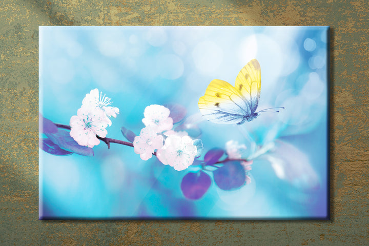 Acrylic Glass Frame Modern Wall Art Butterfly - The Diversity Of Flowers Series - Interior Design - Acrylic Wall Art - Picture Photo Printing Artwork - Multiple Size Options - egraphicstore
