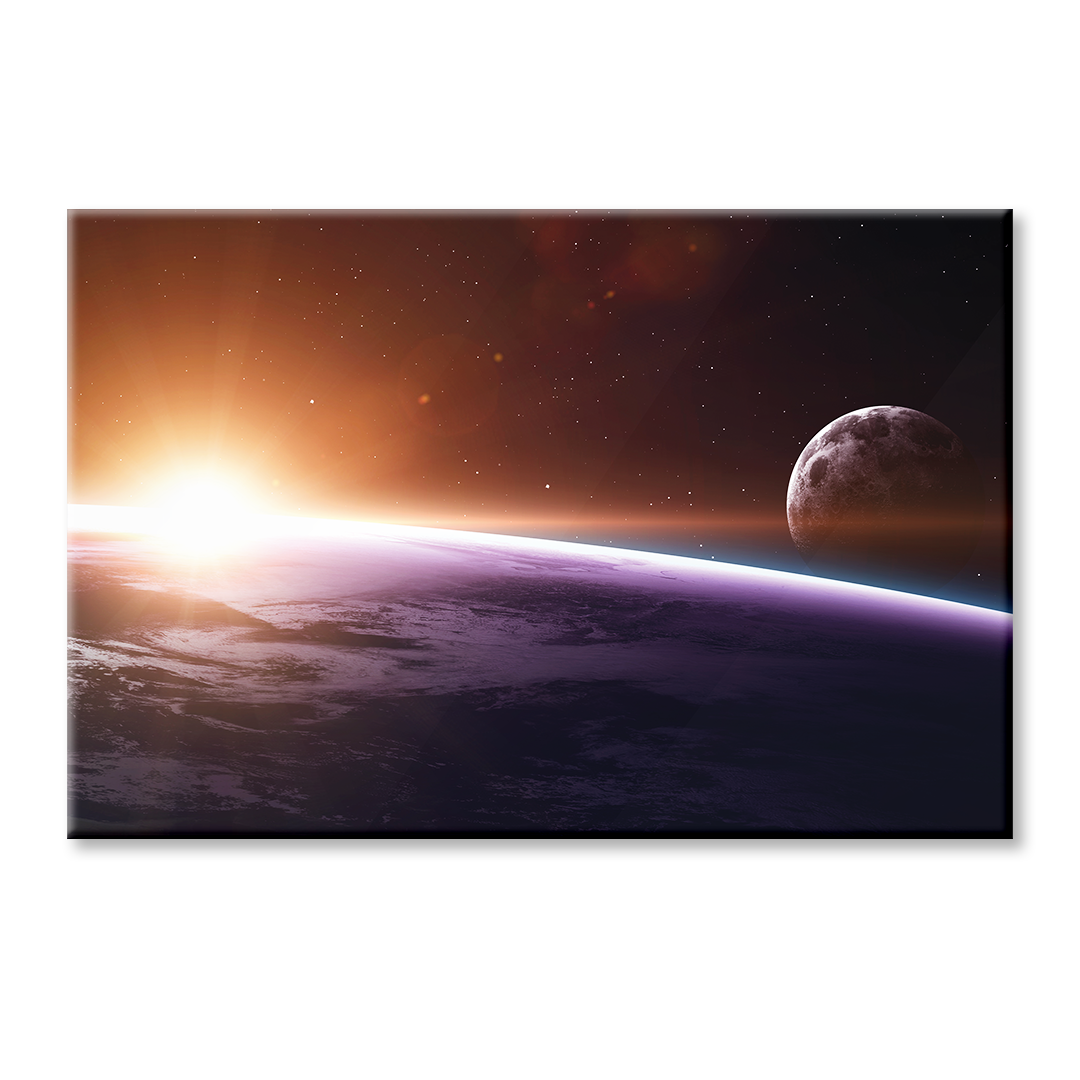 Acrylic Glass Frame Modern Wall Art, Earth - Galaxy Series - Interior Design - Acrylic Wall Art - Picture Photo Printing Artwork - Multiple Size Options - egraphicstore