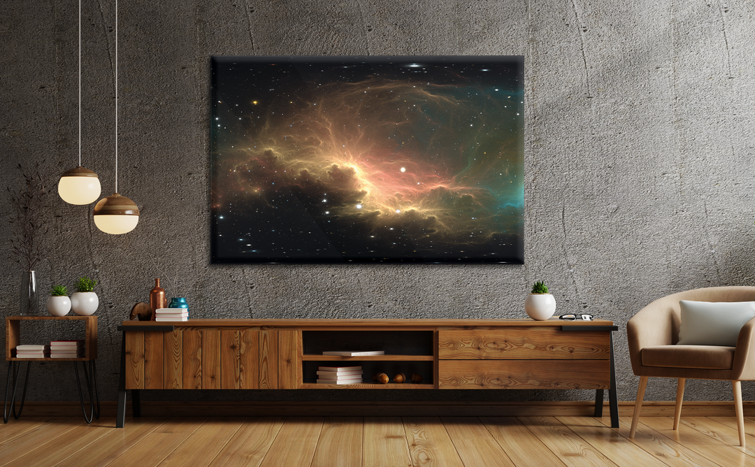 Acrylic Glass Frame Modern Wall Art, 360 Degree Space - Galaxy Series - Interior Design - Acrylic Wall Art - Picture Photo Printing Artwork - Multiple Size Options - egraphicstore