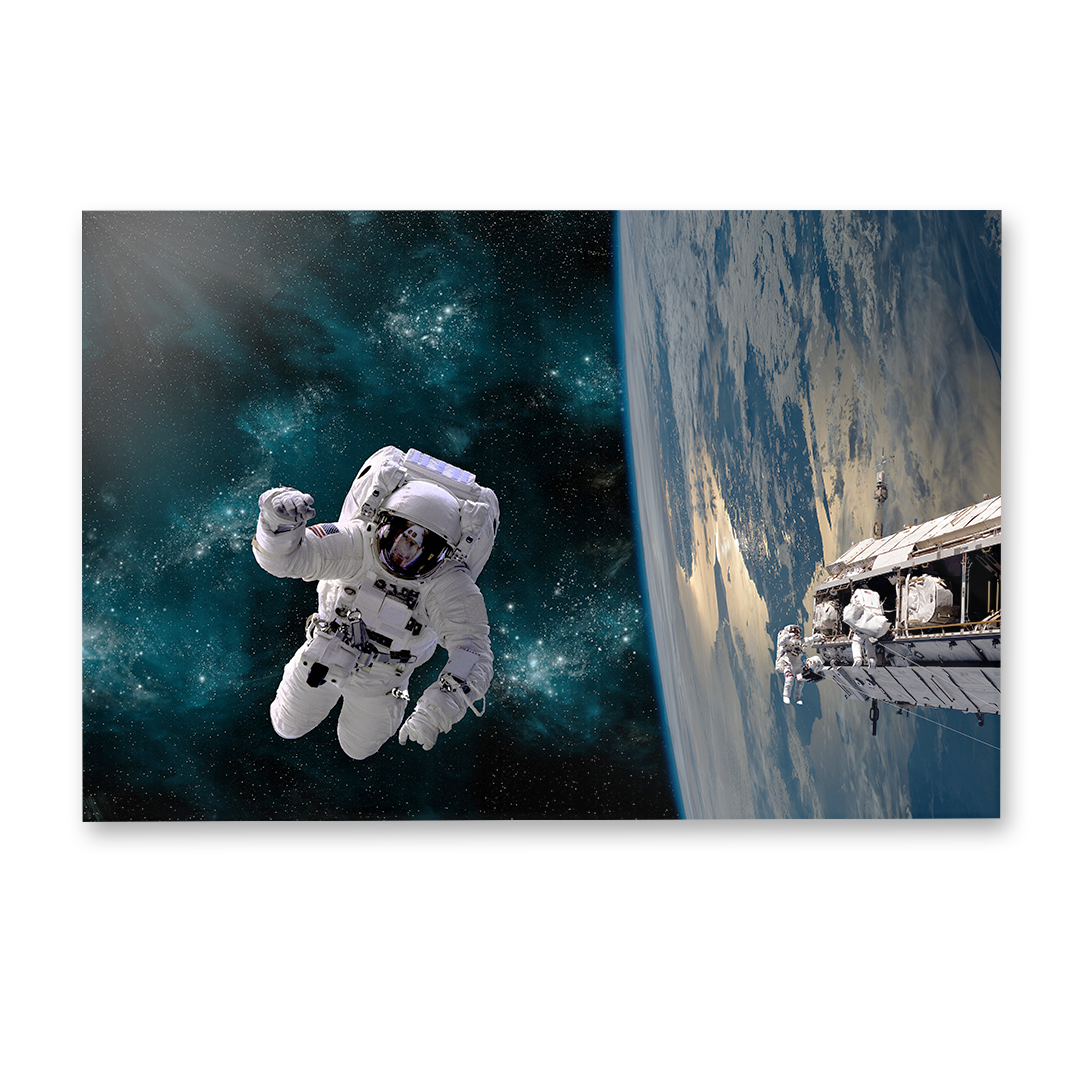 Acrylic Glass Frame Modern Wall Art, Space Station - Galaxy Series - Interior Design - Acrylic Wall Art - Picture Photo Printing Artwork - Multiple Size Options - egraphicstore