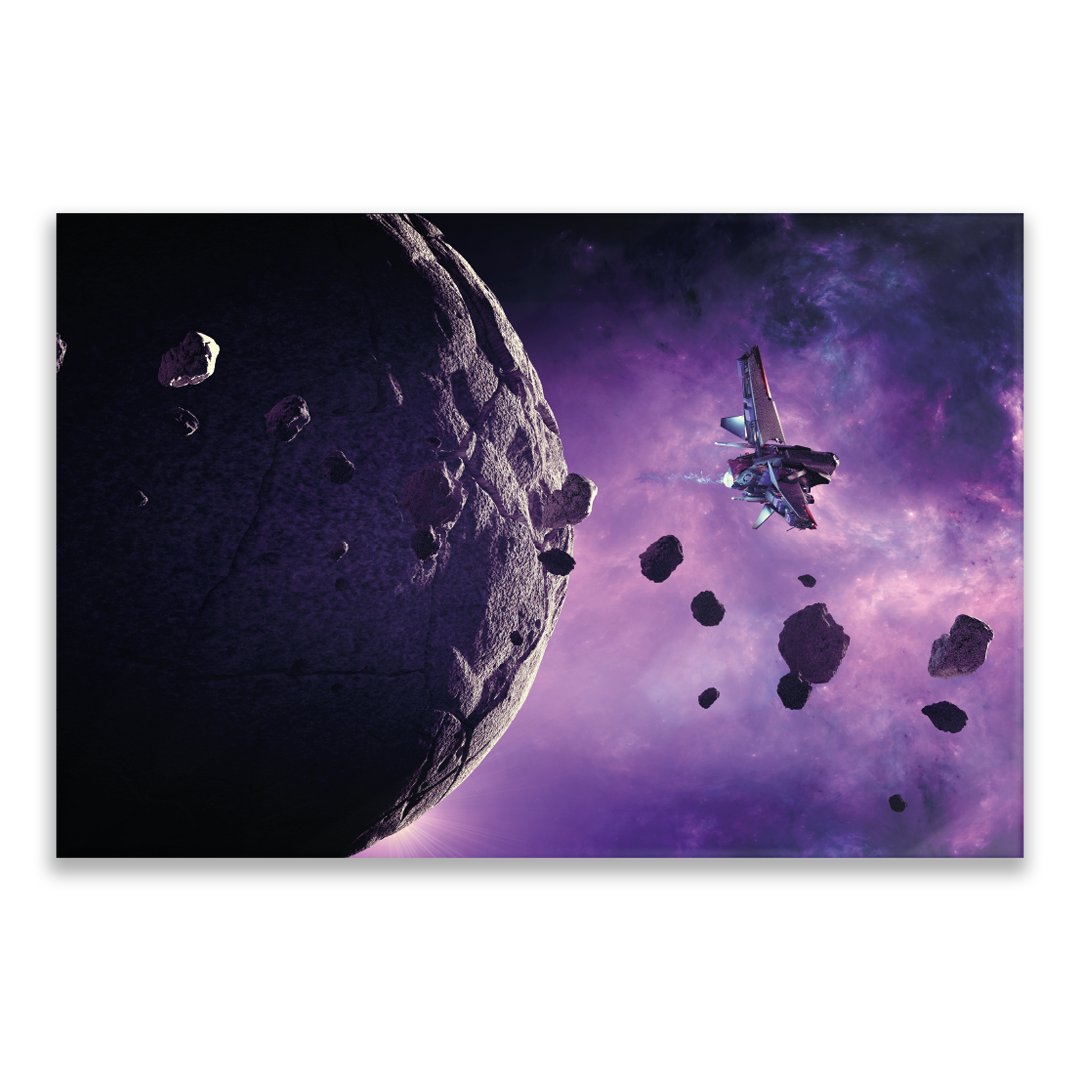 Acrylic Glass Frame Modern Wall Art, Spaceship Traveling - Galaxy Series - Interior Design - Acrylic Wall Art - Picture Photo Printing Artwork - Multiple Size Options - egraphicstore