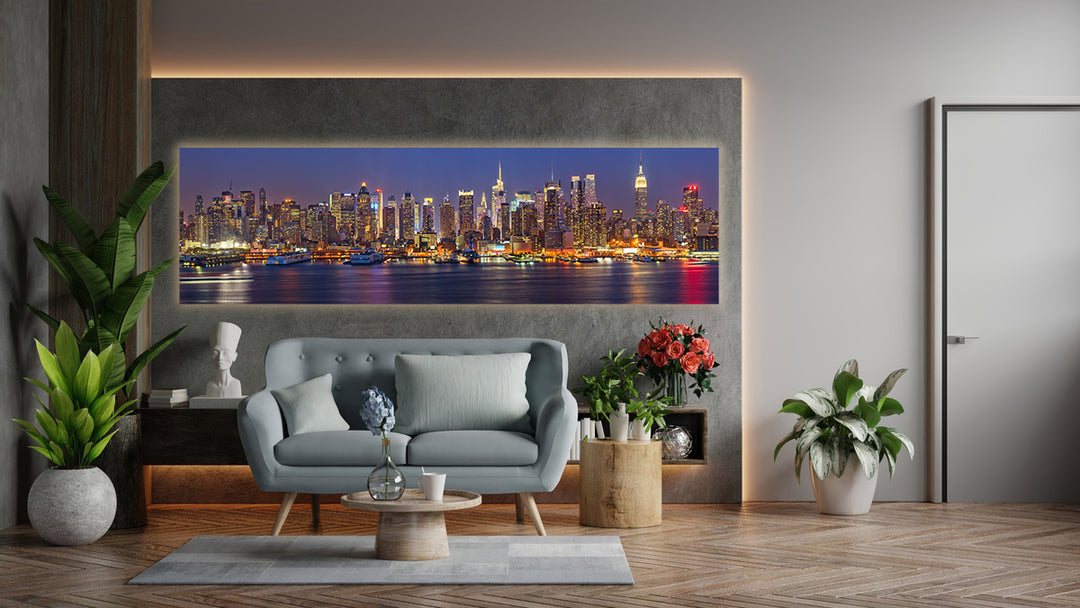 Acrylic Modern Wall Art Manhattan, New York - Iconic World Cities Series - Modern Interior Design - Acrylic Wall Art - Picture Photo Printing Artwork - Multiple Size Options - egraphicstore